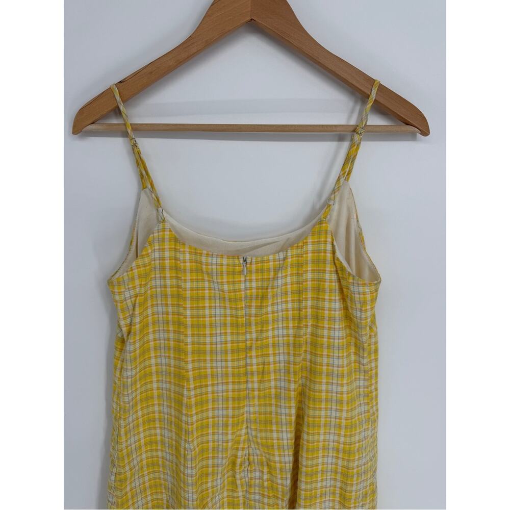 Altar'd State Yellow Plaid Cami Dress Miniature Slip Womens - M - Picture 7 of 11